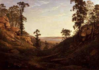 The River Derwent and Hobart Town, Tasmania by John Glover