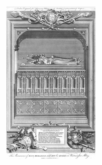 The Monument of King Richard II and Ann his Queen, in Westminster Abbey, mid 18th century by John Goldar