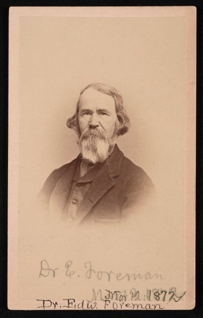 Portrait of Dr. Edward R. Foreman, March 12, 1872 by John Goldin