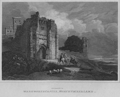 Entrance to Warkworth Castle, Northumberland by John Greig