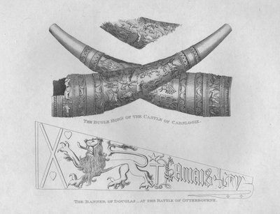 The Bugle Horn of the Castle of Carslogie & The Banner of Douglas at the Battle of Otterbourne by John Greig