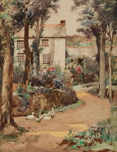 Kemyl Cottage, Lamorna by John Guttridge Sykes