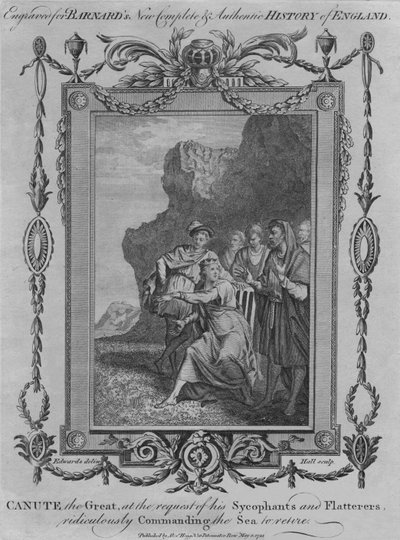 Canute the Great Commanding the Sea by John Hall