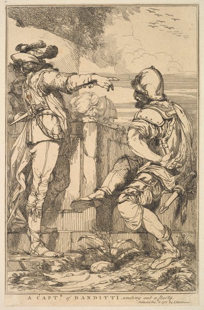 A Captain of Banditti Sending Out a Party, December 8, 1778 by John Hamilton Mortimer