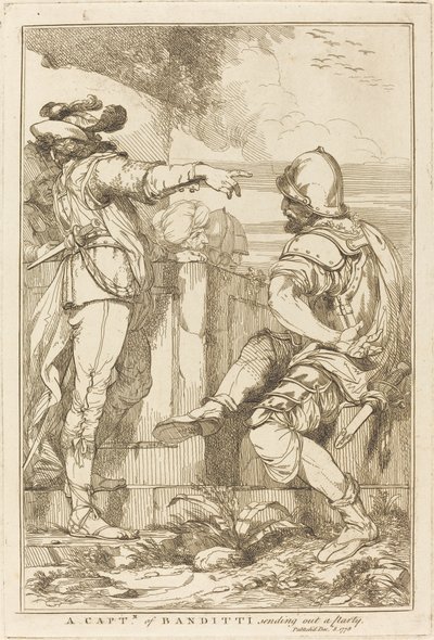 A Captain of Banditti Sending Out a Party by John Hamilton Mortimer