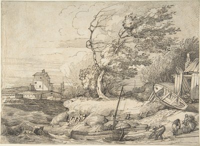 Beaching a Fishing Boat in a Gale by John Hamilton Mortimer