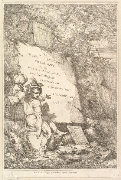 Frontispiece Fifteen Etchings Dedicated to Sir Joshua Reynolds, 1778 by John Hamilton Mortimer