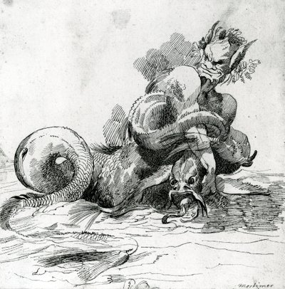 Illustration of a Sea Monster, 18th Century by John Hamilton Mortimer