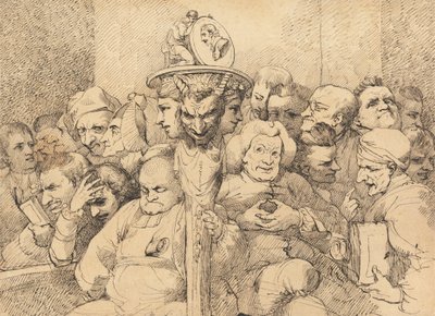 Literary Characters Assembled Around the Medallion of Shakespeare by John Hamilton Mortimer