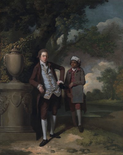 Portrait of a Man and an Attendant Carrying a Portfolio by John Hamilton Mortimer