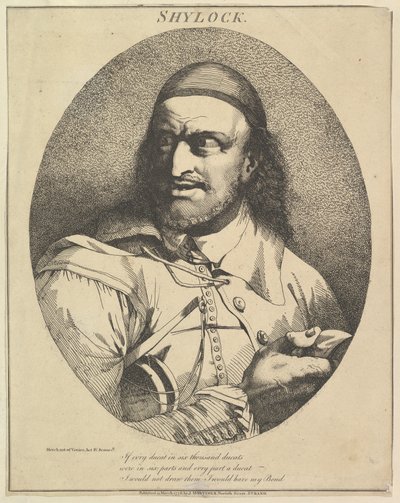 Shylock from Twelve Characters from Shakespeare, March 15, 1776 by John Hamilton Mortimer