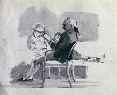 A Father Reading to his Children by John Harden