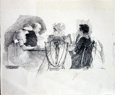 A Gathering at a Table (detail) by John Harden