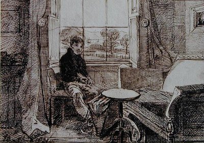 Boy Seated at a Window-Seat by John Harden