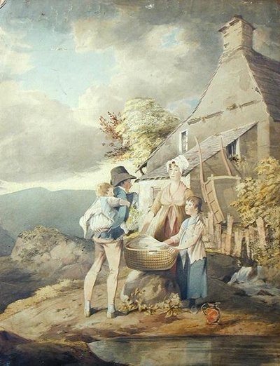 Group outside a laundry by John Harden