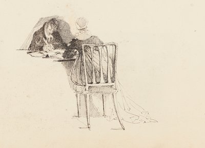 Man and woman sitting at a table, 1805 by John Harden