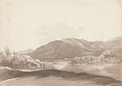Mr Curwen’s Grecian Lodge, Lake Windermere by John Harden