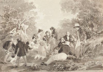 Picnic by the lake, 1825 by John Harden