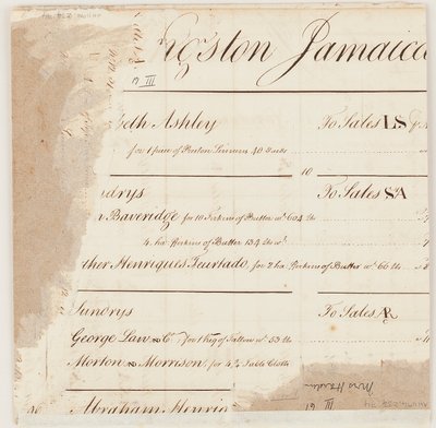 Tabulation Concerning George Law by John Harden