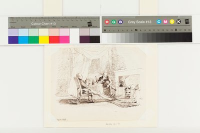Two Gentlemen Drinking by the Fire by John Harden
