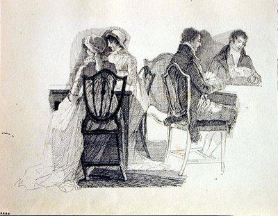 Two groups in an interior by John Harden