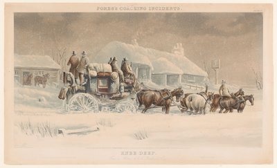 Coach with Six Horses in the Snow (series: Fores