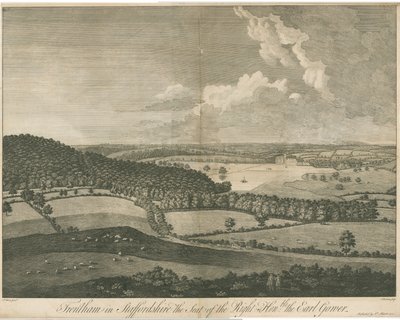 Trentham Hall: Engraving by John Harris