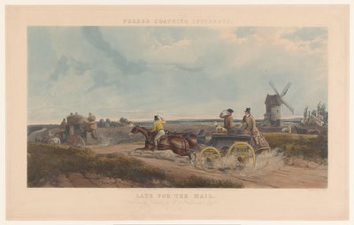 Two Loaded Carriages on a Country Road by John Harris