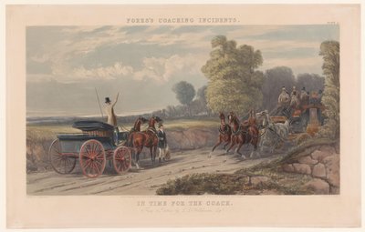 Two Carriages on a Country Road (Fores