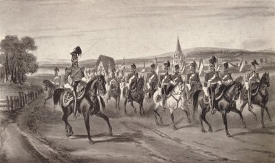 Going to the Review 16th Lancers by John Harris Junior