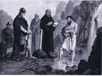 Baptism of Boris I, Illustration from Hutchinson