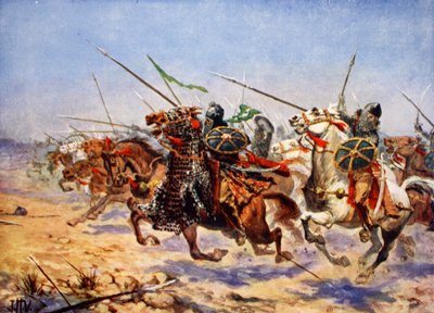 Cavalry of Shahrbaraz charging, illustration from 