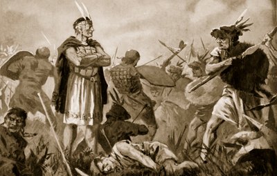 Huscar and Atahualpa Fighting Over the Inca Empire by John Harris Valda