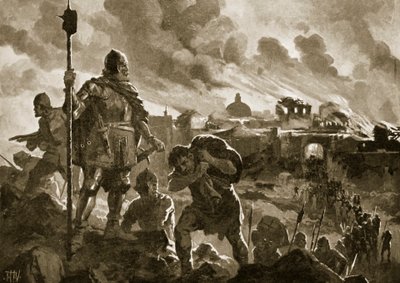 Ivan the Black sets fire to Zhabliak by John Harris Valda