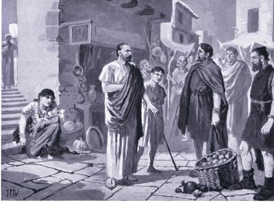 Roman Colonisers Trading with Native Dacians, Illustration from Hutchinson