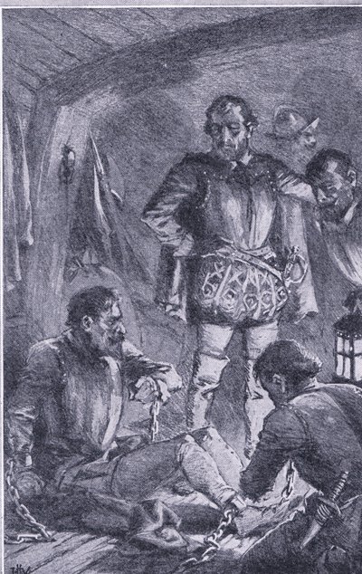 Santiago sent ahead to explore, ran ashore and was wrecked, Newnes Pictorial Knowledge published by Newnes, c.1950