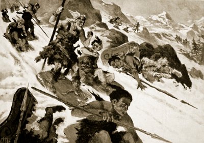 The Cimbri in the Alps by John Harris Valda