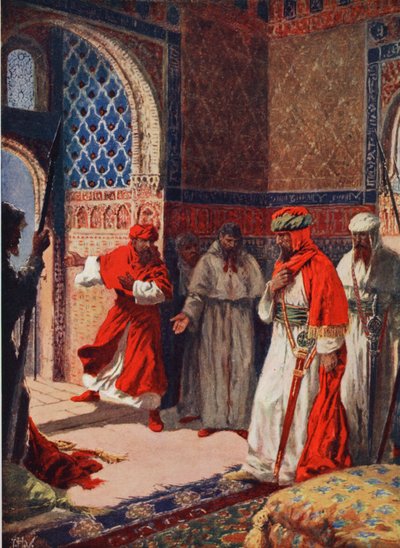 The Last Council of Boabdil at the Alhambra by John Harris Valda