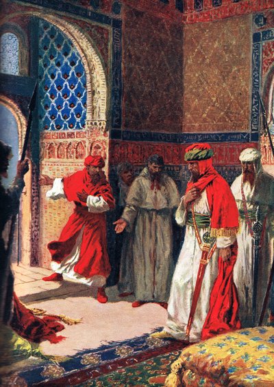 The Last Council of Boabdil at the Alhambra, 1492 by John Harris Valda