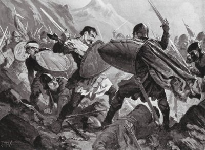 Tsar Michael Shishman of Bulgaria killed at the Battle of Velbuzhd by John Harris Valda