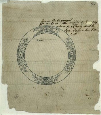 Ms 3972/3 Dial Design for the 4th Timekeeper by John Harrison