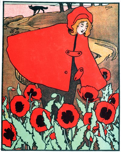 Little Red Riding Hood, illustration from the story by Charles Perrault by John Hassall