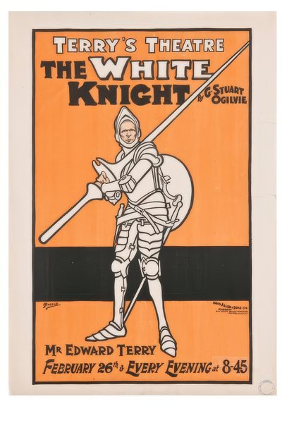 Terrys Theatre. The White Knight / J. Hassall / Poster, 1898 by John Hassall