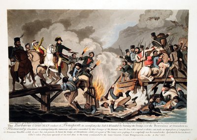 French Army Crossing the Berezina in November 1812 by John Hassell