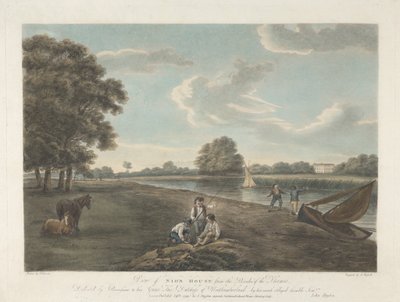 View of Sion House from the Banks of the Thames by John Hassell
