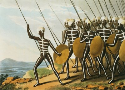 Warriors of New S. Wales engraved by M. Dubourg (fl.1813-1820) 1813 by John Heaviside (after) Clark