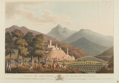 A View of the Town of Briar, Valencia, engraved by Dubourg, 1814 by John Heaviside Clark