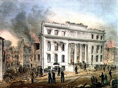 Ruins of the Merchants Exchange New York by John Henry (after) Bufford