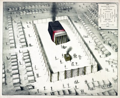 The Tabernacle in the Wilderness, and plan of the encampment (published 1850) by John Henry Camp