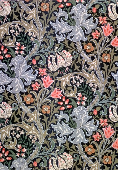 Golden Lily, wallpaper designed by John Henry Dearle for Morris and Company by John Henry Dearle